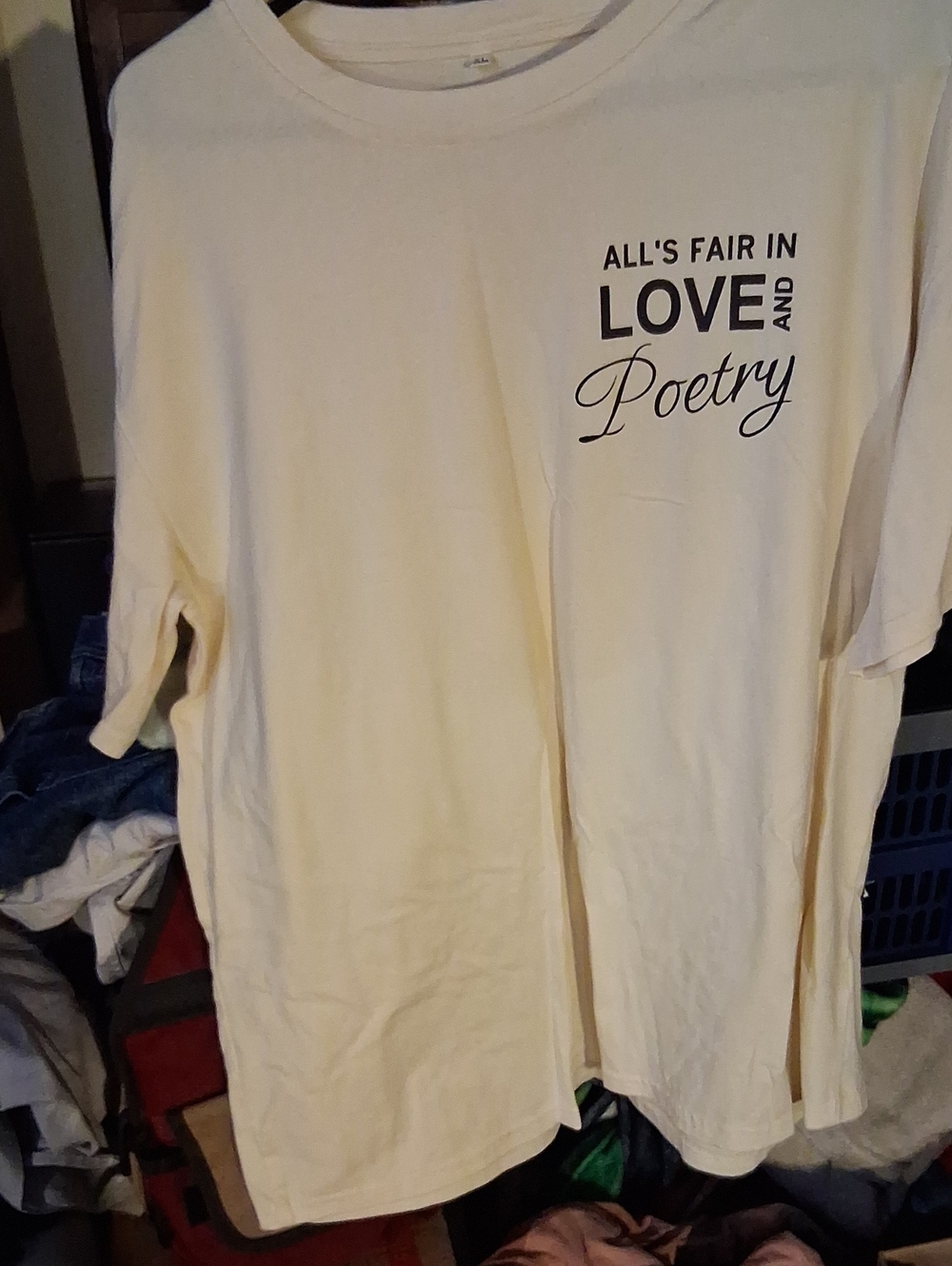 & Other Stories Cream Tee Art Print with Black Script